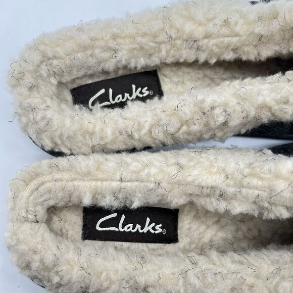 CLARKS Women's Quilted Corduroy Scuff Slipper Model 79383 Charcoal Gray 8M-NWOB - Picture 5 of 8